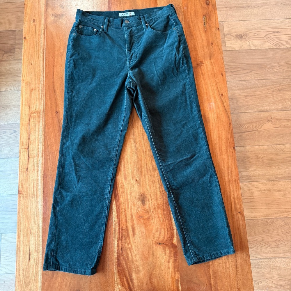 Boden Women's Forest Green Corduroy Straight Leg Pants Size 8P